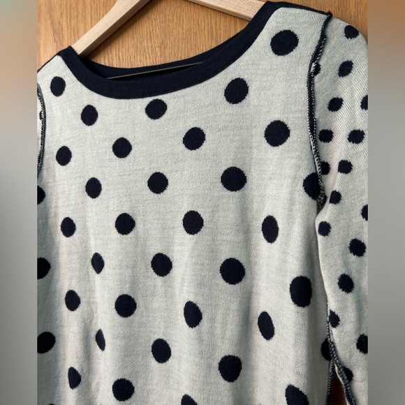The Limited sweater, navy blue with polka dots, large Limited Sweater reversible - Picture 12 of 16